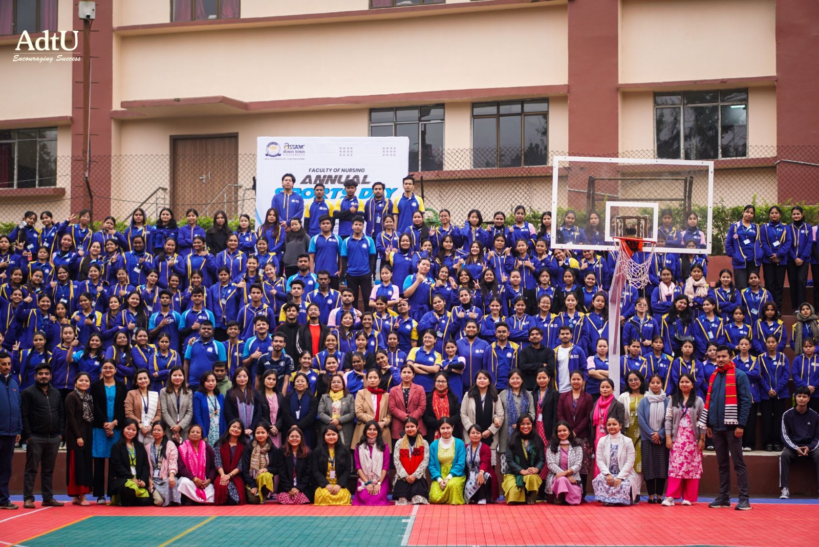 Faculty of Nursing annual sports day group photo at AdtU